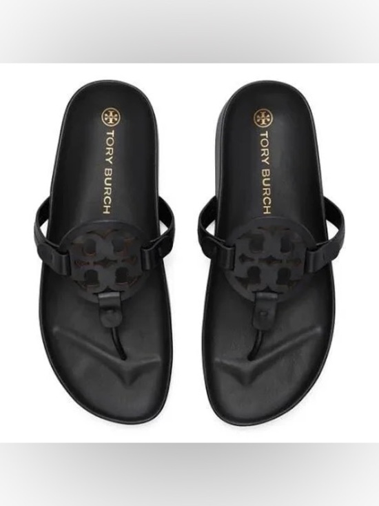Tory Burch Shoes - Tory Burch Miller Cloud Thong Sandals Black